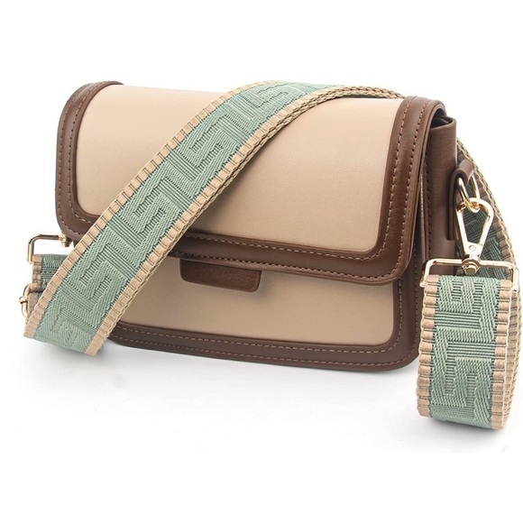 Jacquad crossbody Purse replacement guitar strap Sage Green Nwt - Picture 2 of 4